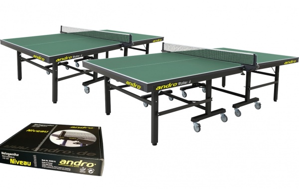 andro Kombipaket: 2x Roller, grün + 72er-Speedball 3S + Netz Niveau