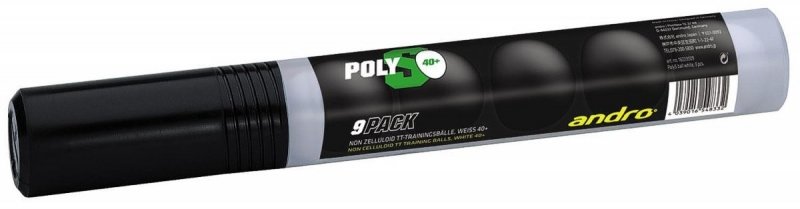 andro Trainingsball Poly S 40+ 9er weiß
