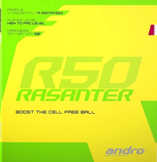 andro Rasanter R48 Pro Level Tischtennis TT-Belag Engergy Cell red ultramax NEU 