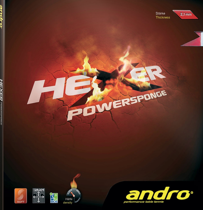 Andro Hexer Powersponge 1,9mm schwarz NEU/OVP 