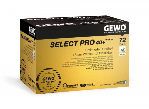 Gewo *** Ball Select Pro 40+ 72er - weiss