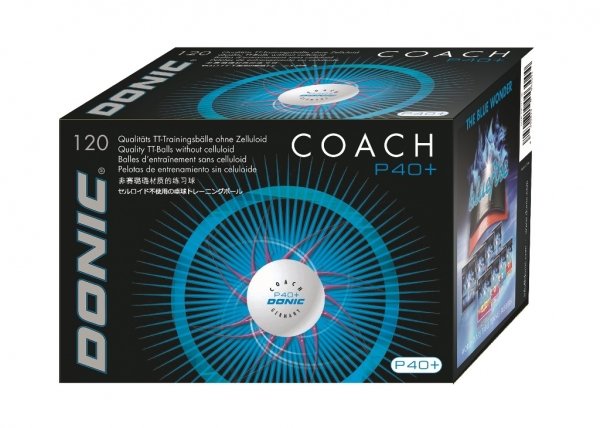 Donic Coach P40+ 120er-Pack weiss