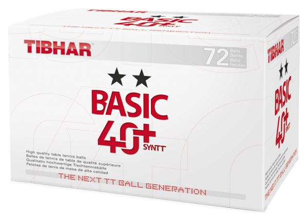 Tibhar ** Trainingsball Basic 40+Syntt 72er weiss