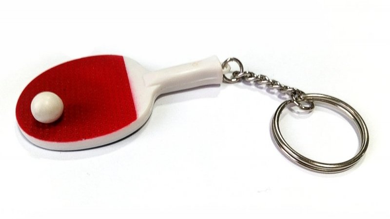 Schlüsselanhänger Tischtennis Ping Pong Mini-Schläger Racket 6 x 3,8 cm … 